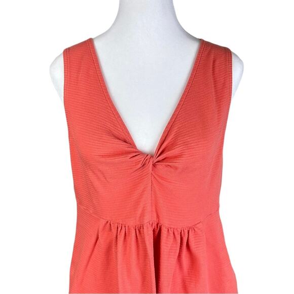 Lucky Brand Twist Front Peplum Tank Coral Size Small - Picture 2 of 7